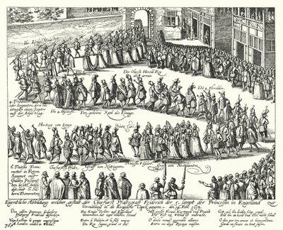 Wedding Procession of Frederick V, Elector Palatine, and Elizabeth Stuart, Daughter of King James I of England, London, 1613 by German School